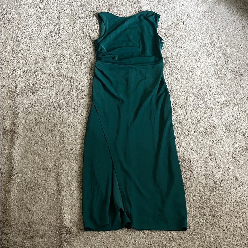 Abercrombie Draped High Neck Shell Midi Dress